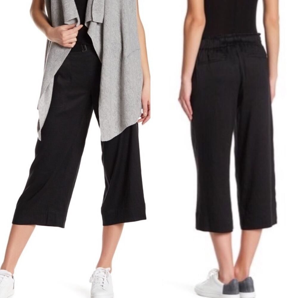 Vince Belted Linen Blend Culotte